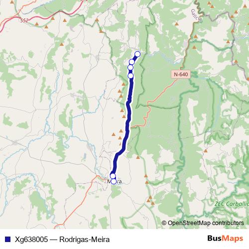 Xg638005 bus Line Map