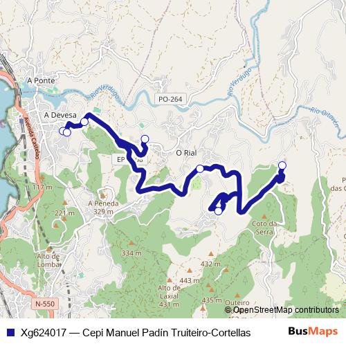 Xg624017 bus Line Map