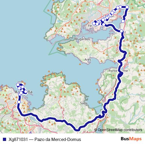 Xg871031 bus Line Map