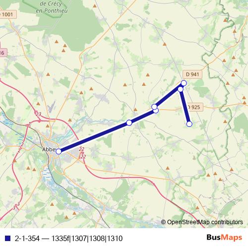 2-1-354 bus Line Map