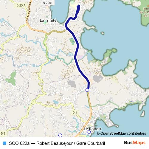 SCO 622a bus Line Map