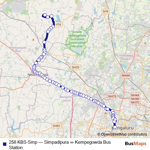 258 KBS-Smp bus Line Map