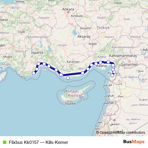 Flixbus Kk0157 bus Line Map
