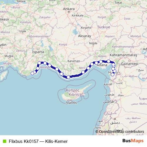 Flixbus Kk0157 bus Line Map