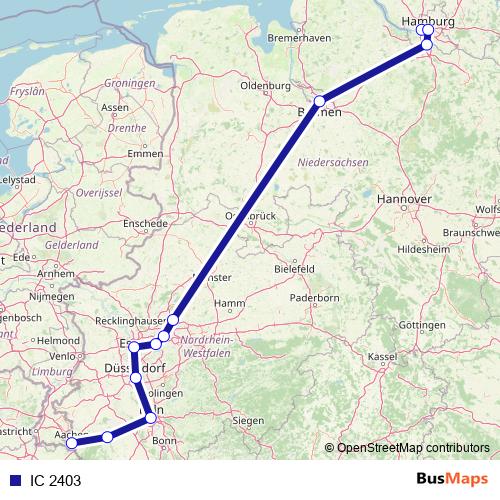 IC 2403 rail Line Map