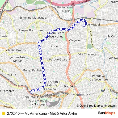 2702-10 bus Line Map