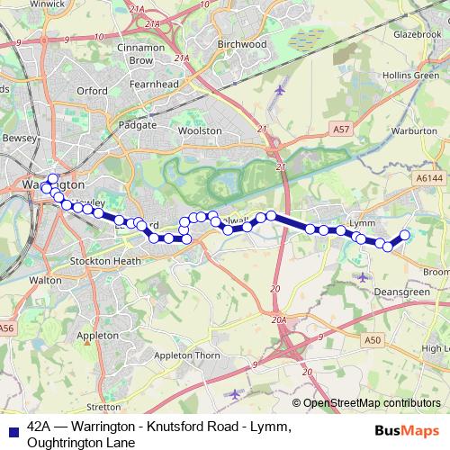 42A bus Line Map