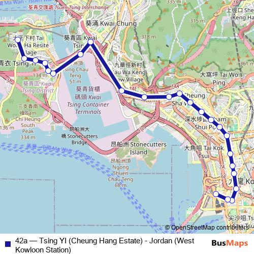 42a bus Line Map