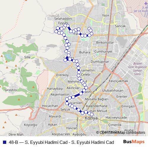 48-B bus Line Map