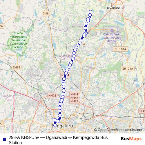 298-A KBS-Unv bus Line Map