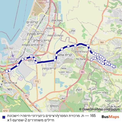 165 bus Line Map