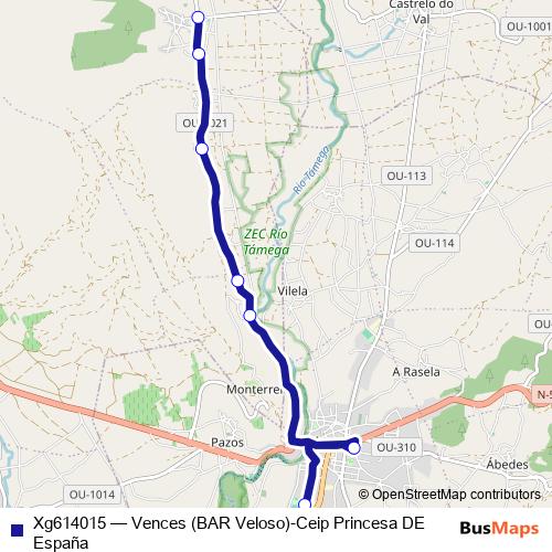 Xg614015 bus Line Map