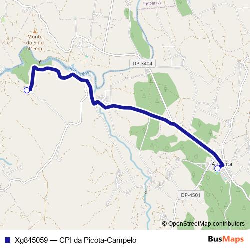 Xg845059 bus Line Map