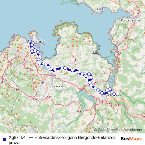 Xg871041 bus Line Map