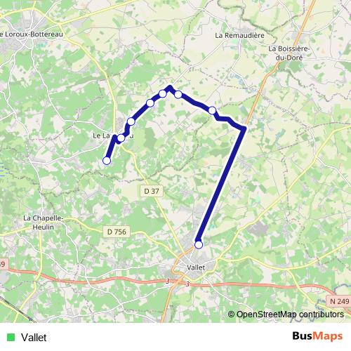 Vallet bus Line Map