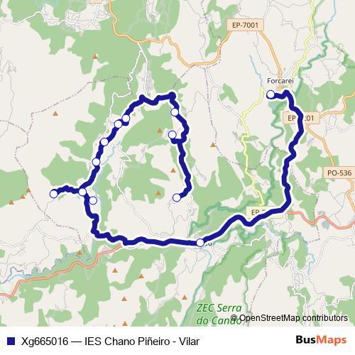 Xg665016 bus Line Map