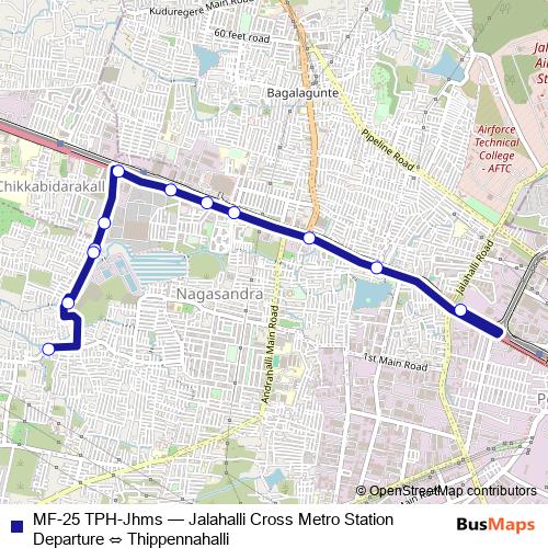 MF-25 TPH-Jhms bus Line Map