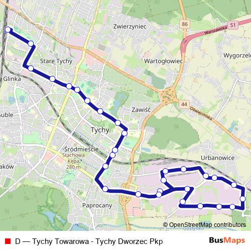 D trolleybus Line Map
