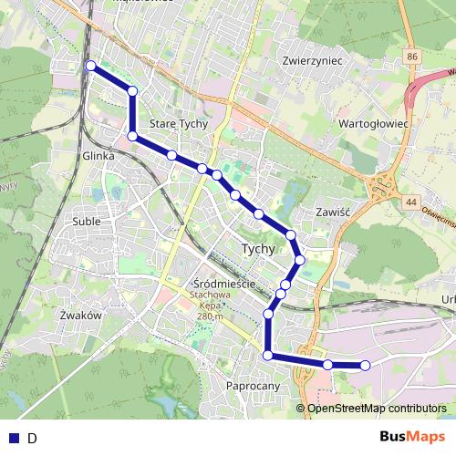 D trolleybus Line Map