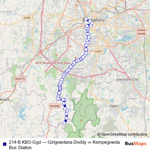 214-B KBS-Ggd bus Line Map