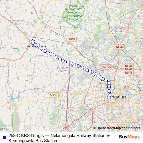 258-C KBS-Nmgrs bus Line Map