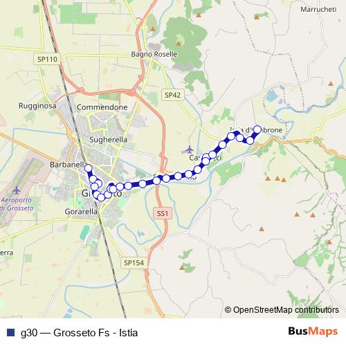 g30 bus Line Map