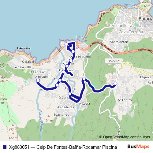 Xg883051 bus Line Map