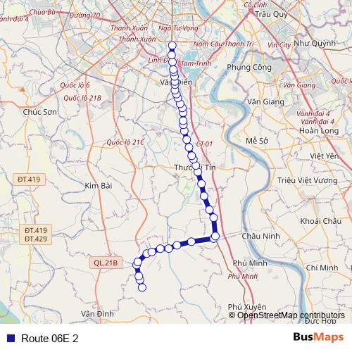 Route 06E 2 bus Line Map