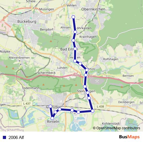 2006 Alf bus Line Map