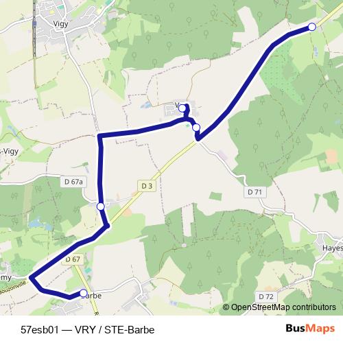 57esb01 bus Line Map