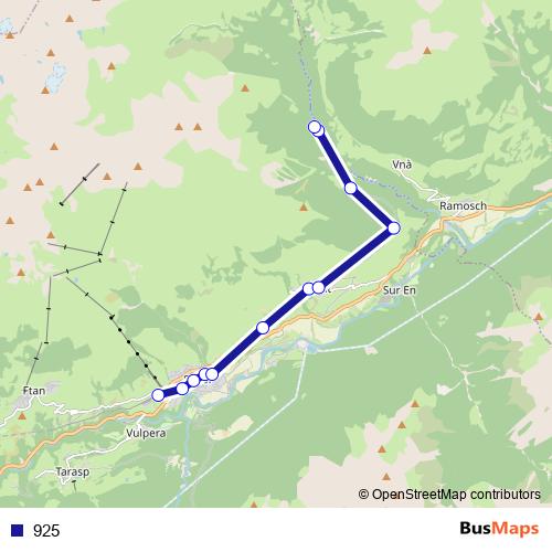 925 bus Line Map