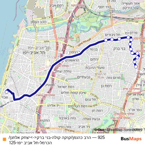 925 bus Line Map