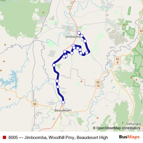 6005 bus Line Map