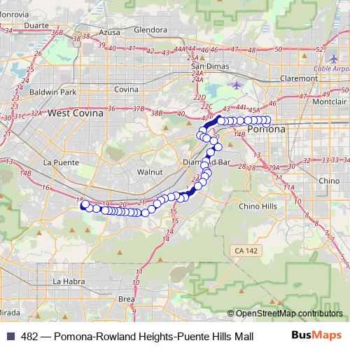482 bus Line Map