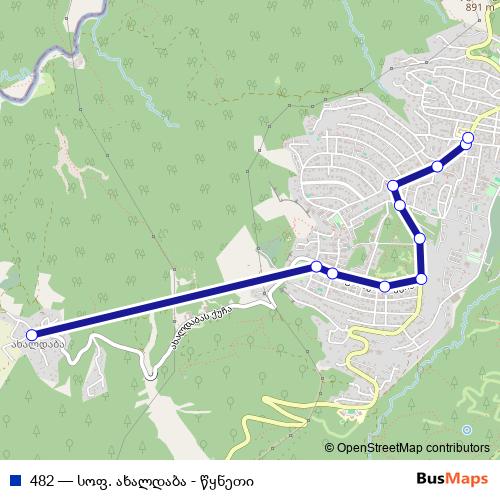 482 bus Line Map