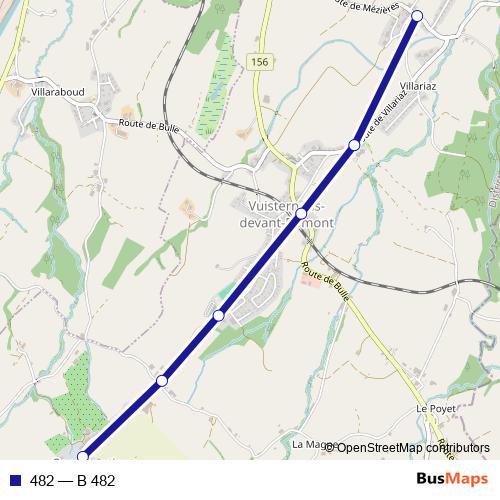 482 bus Line Map