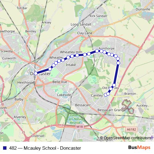 482 bus Line Map