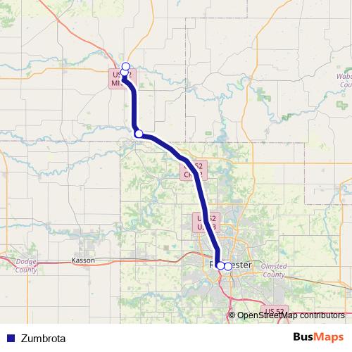 Zumbrota bus Line Map