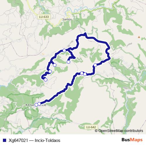 Xg647021 bus Line Map