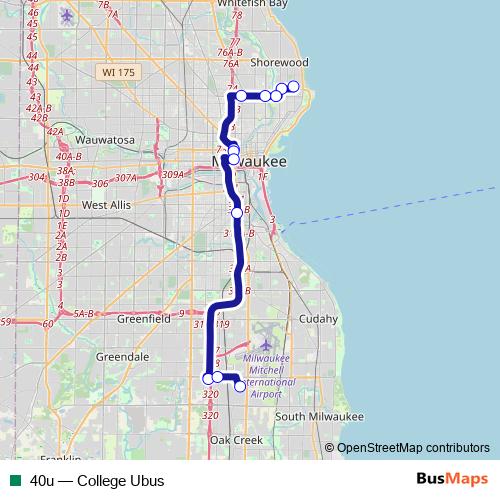 40u bus Line Map