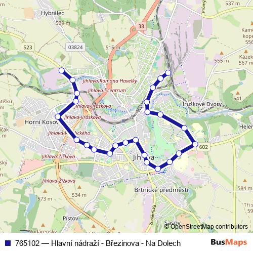 765102 trolleybus Line Map