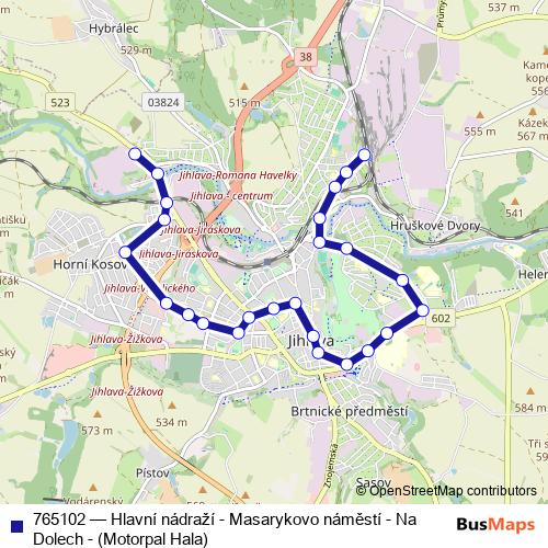 765102 trolleybus Line Map