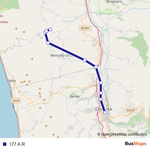177 A R bus Line Map