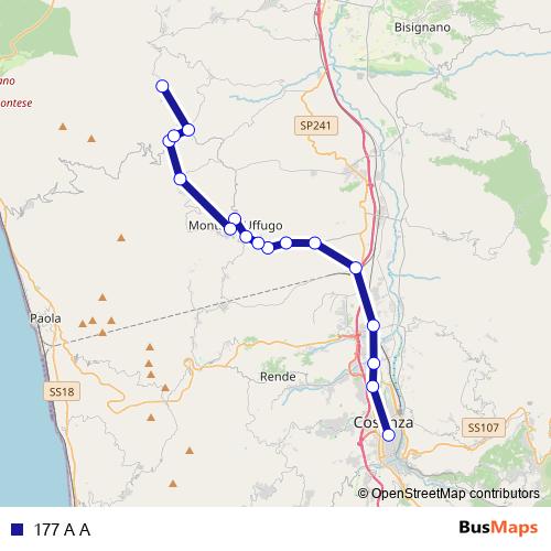 177 A A bus Line Map