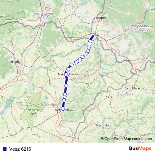Vesz 6216 rail Line Map
