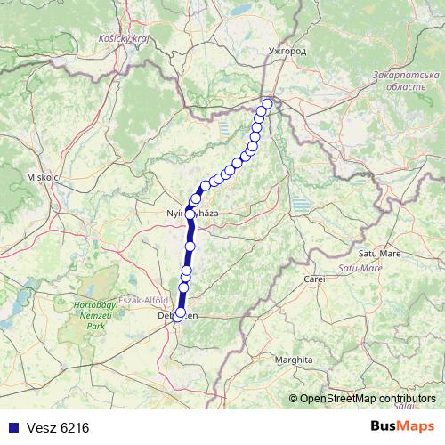 Vesz 6216 rail Line Map