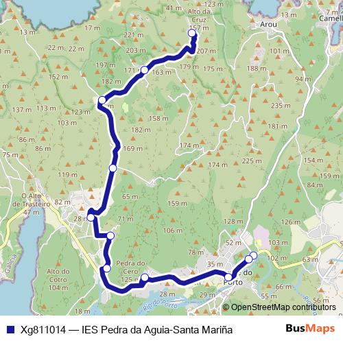 Xg811014 bus Line Map