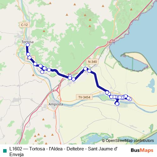 L1602 bus Line Map
