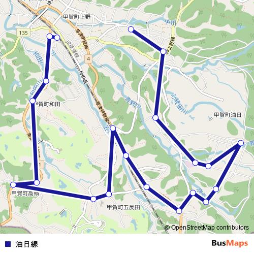 油日線 bus Line Map