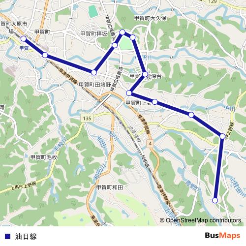 油日線 bus Line Map